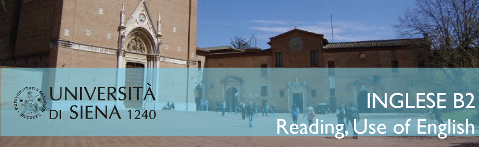 Award INGLESE B2 Reading Use of English Universit di Siena